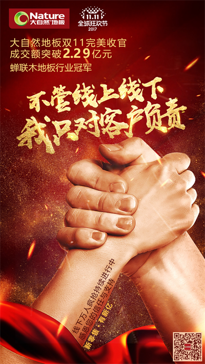 大自然地板“雙11”再奪地板行業(yè)冠軍